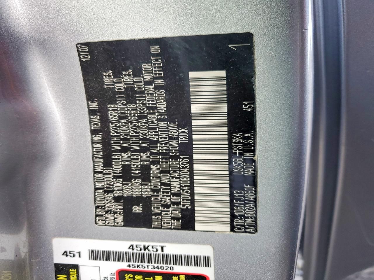 2008 Toyota Tundra Crewmax