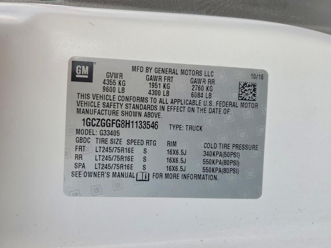 2017 Chevrolet Express G3500