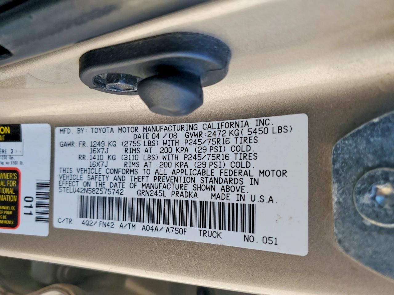 2008 Toyota Tacoma Double cab