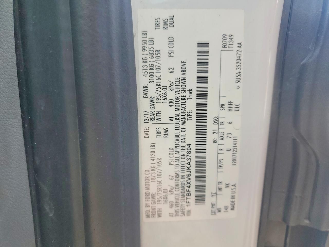 2018 Ford Transit T-350 HD