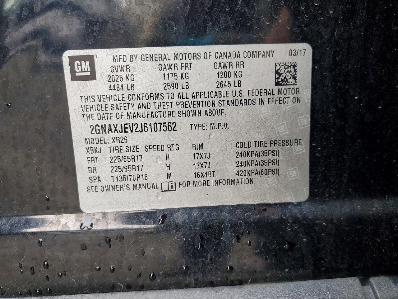 2018 Chevrolet Equinox lt