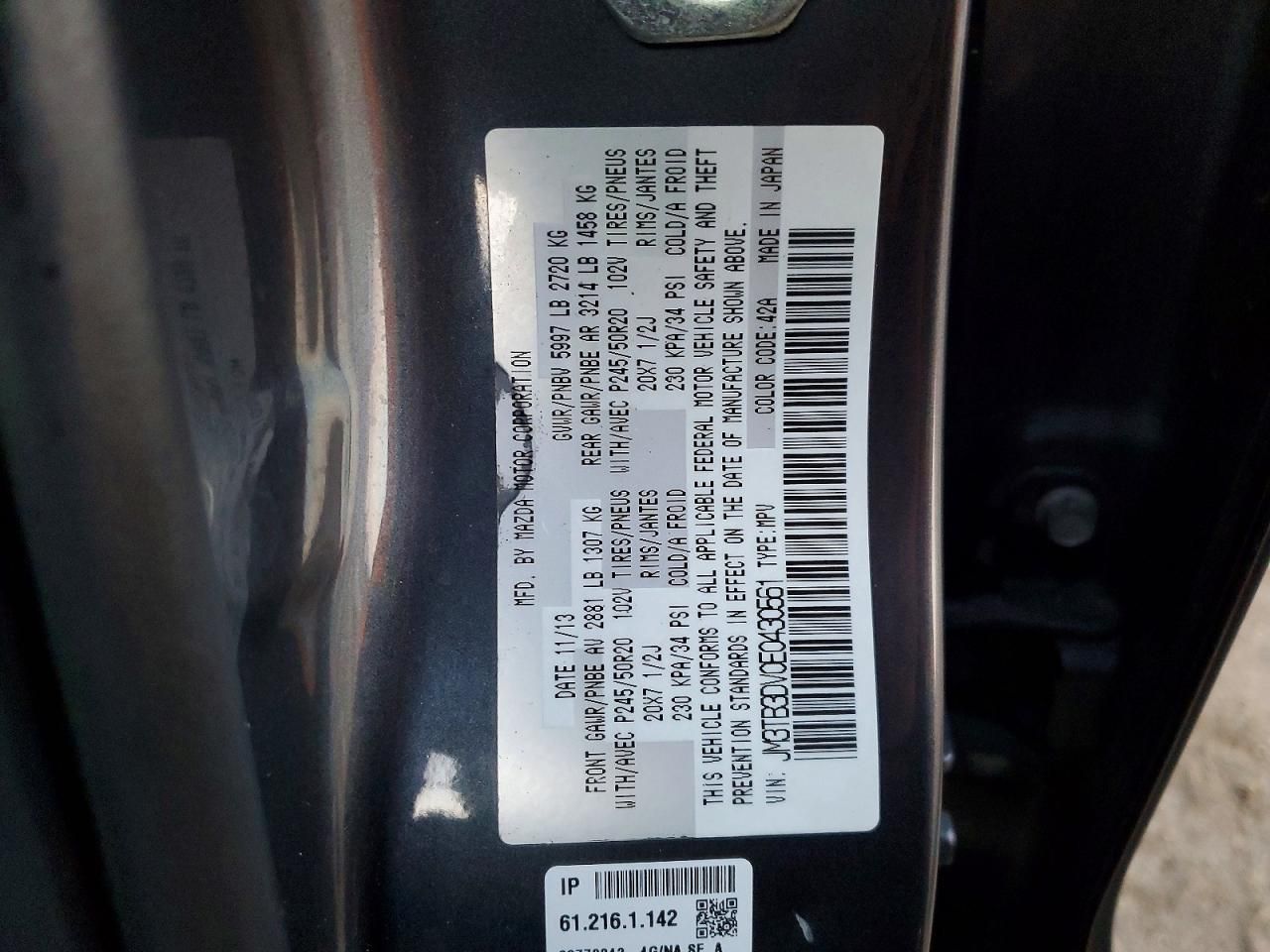 2014 Mazda Cx-9 Grand Touring