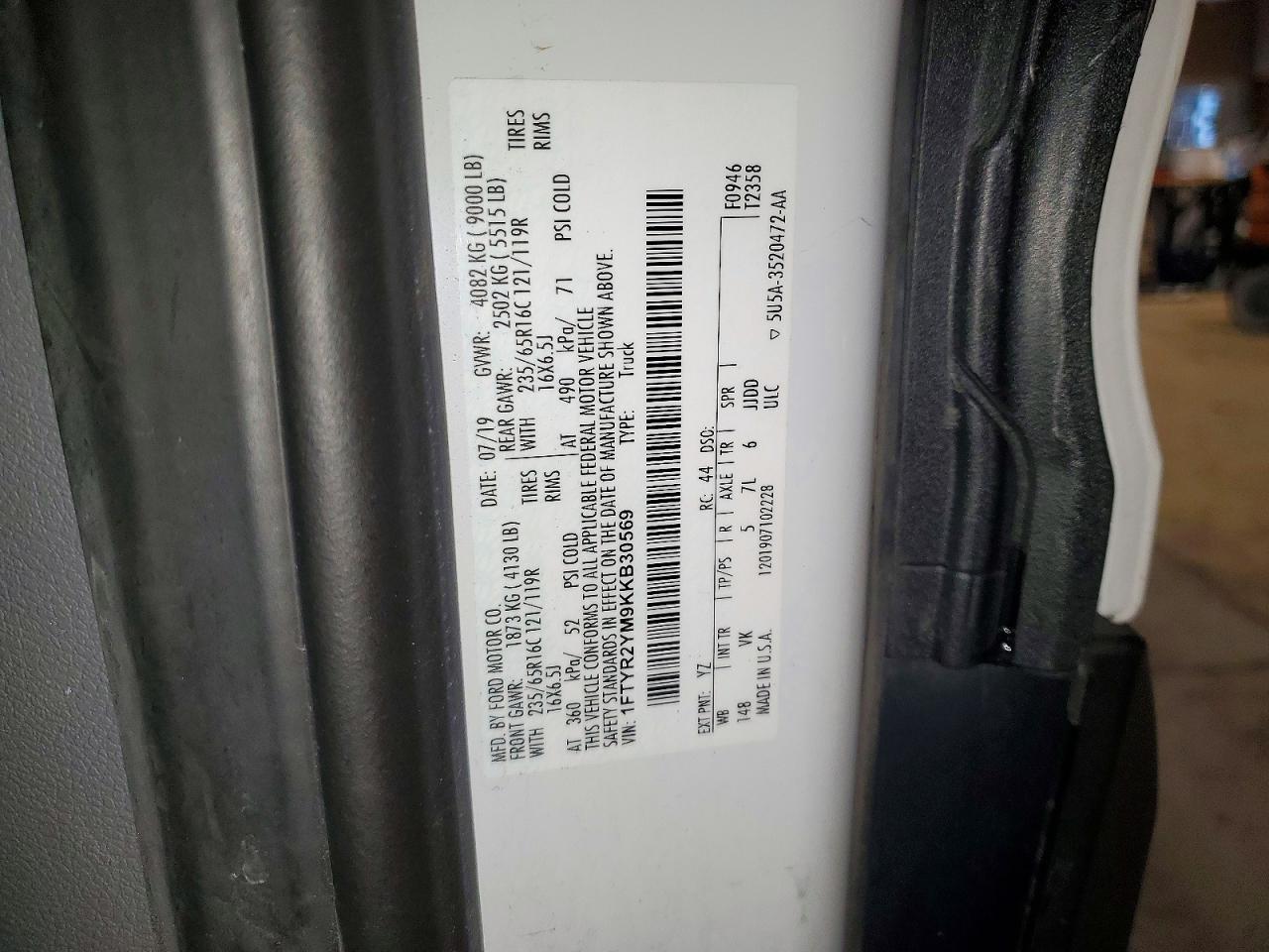 2019 Ford Transit T-250