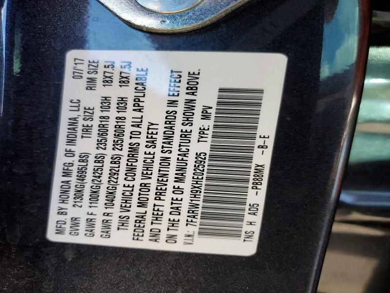 2017 Honda Cr-v Touring