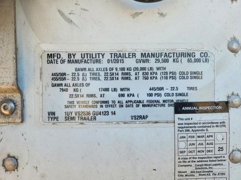 2016 Utility Vs2rap Refrigerated van Trailer