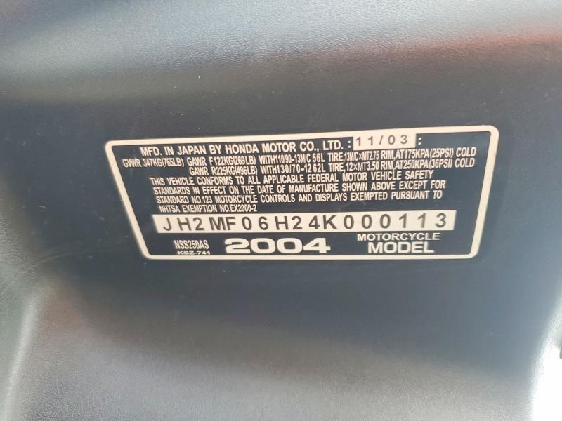 2004 Honda Nss250 as