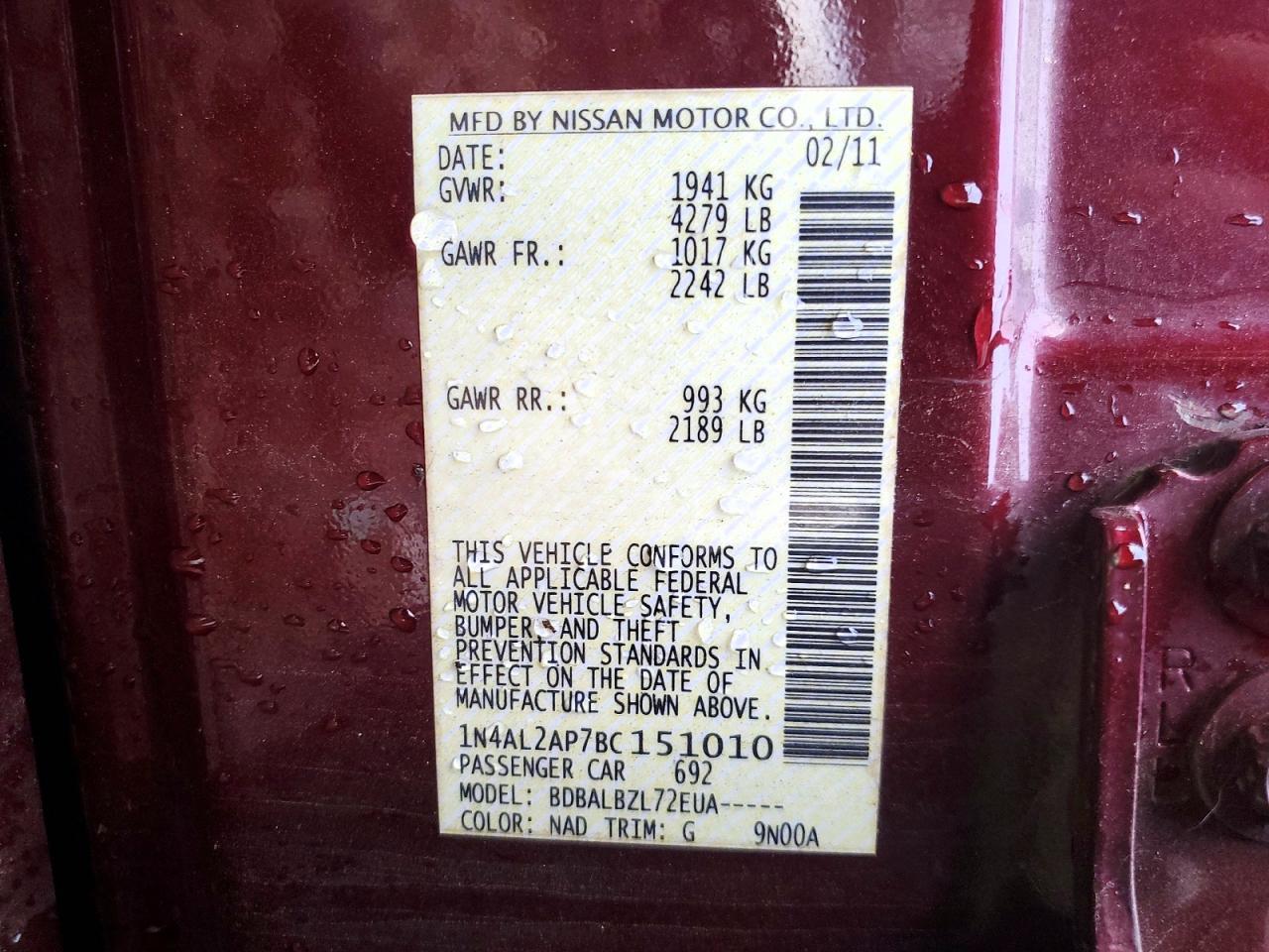 2011 Nissan Altima Base