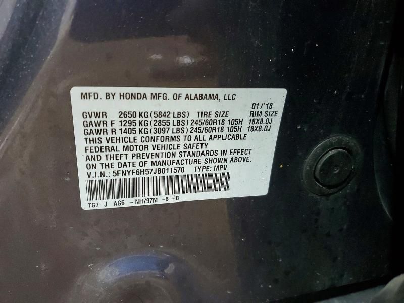 2018 Honda Pilot exl