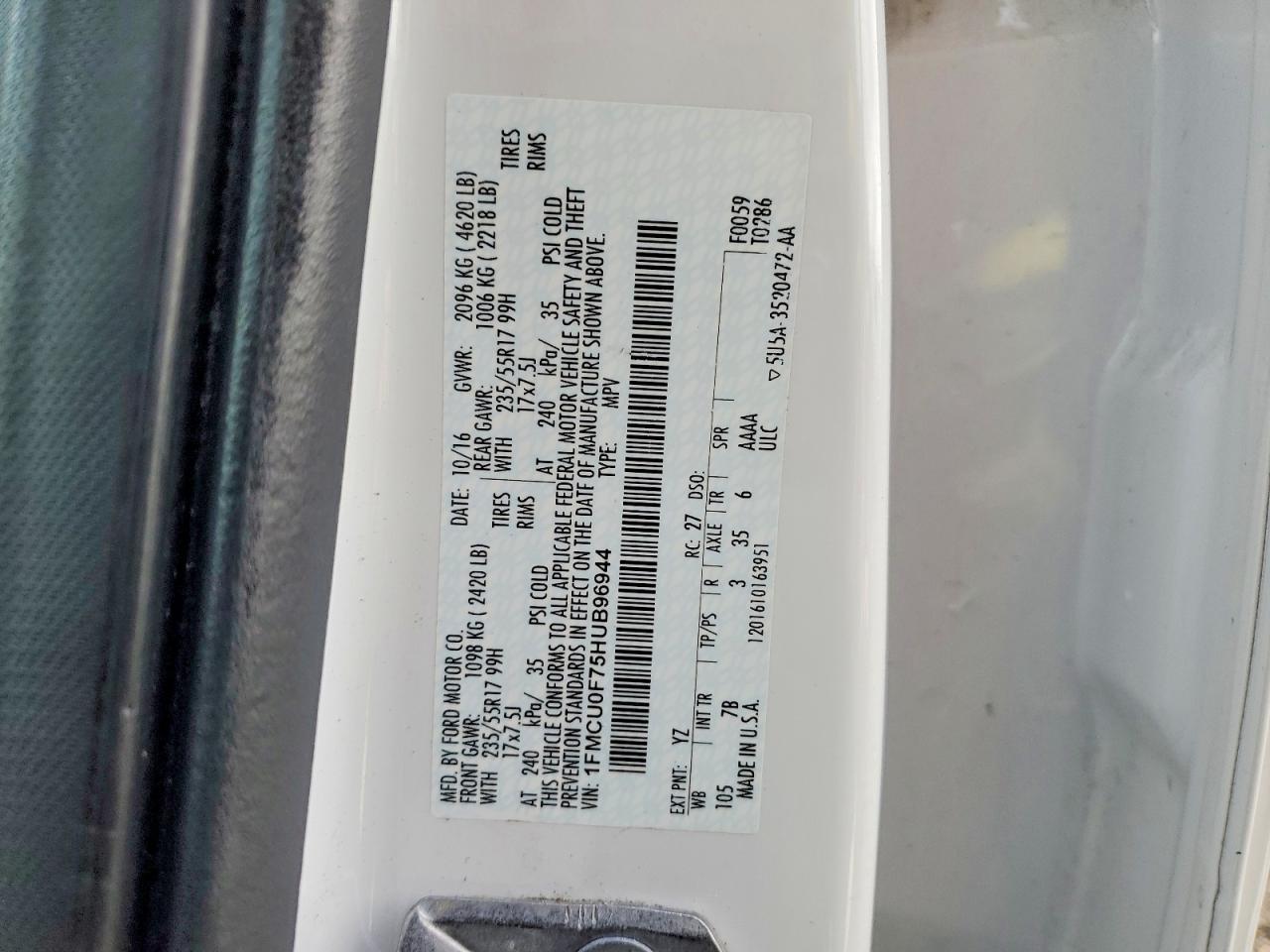 2017 Ford Escape s