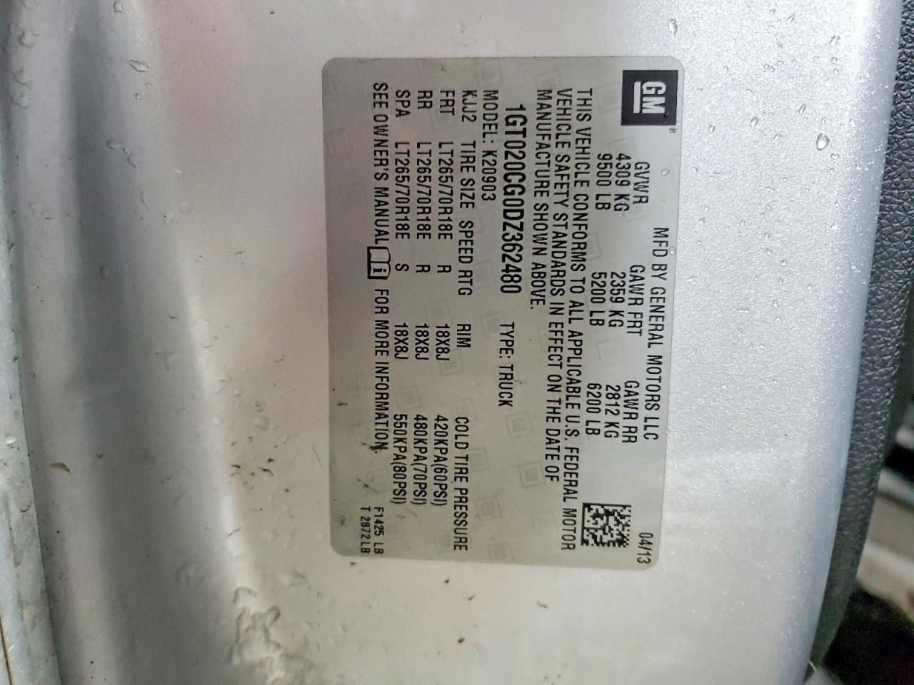 2013 GMC Sierra K2500 sle