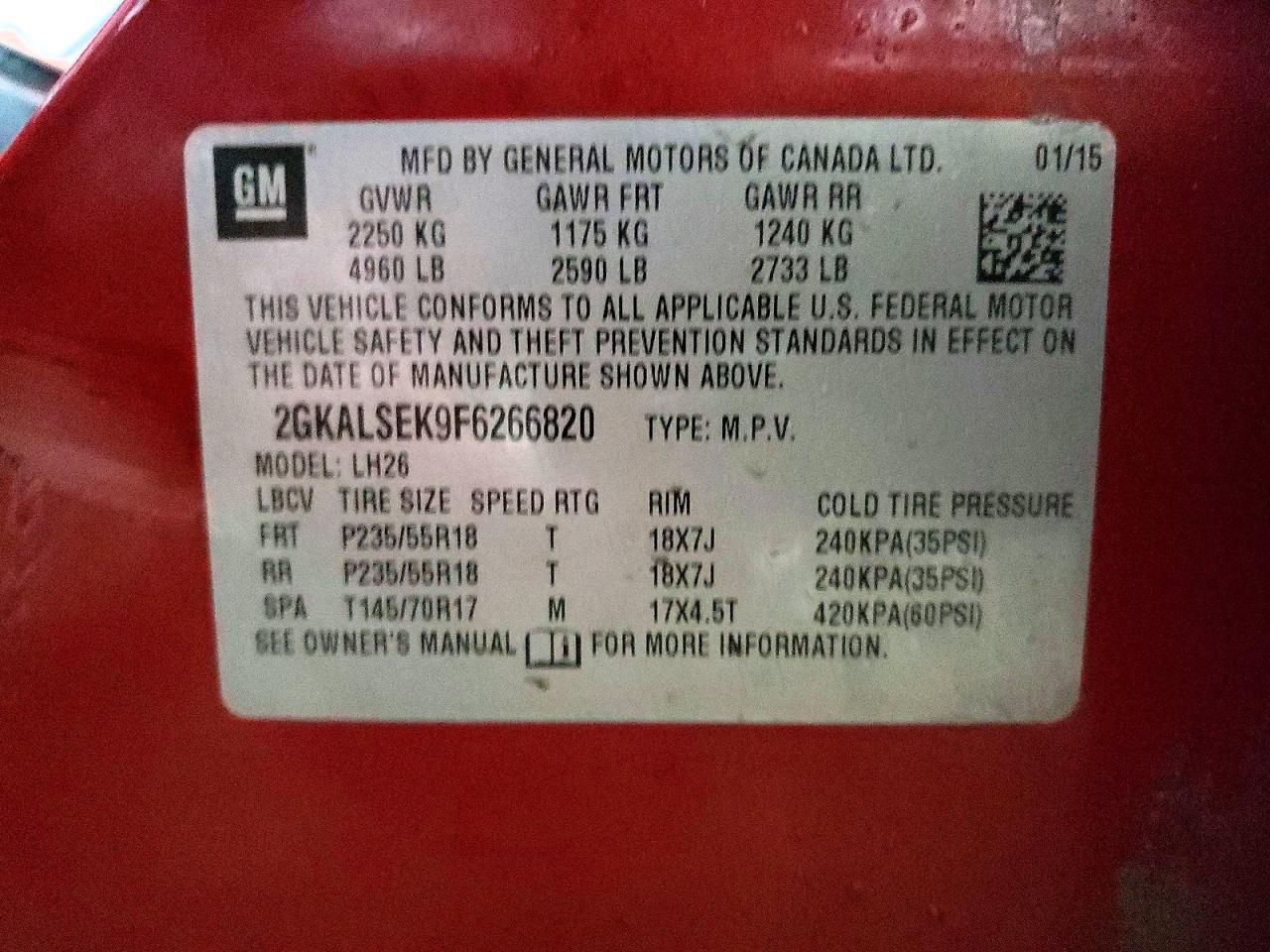 2015 GMC Terrain slt