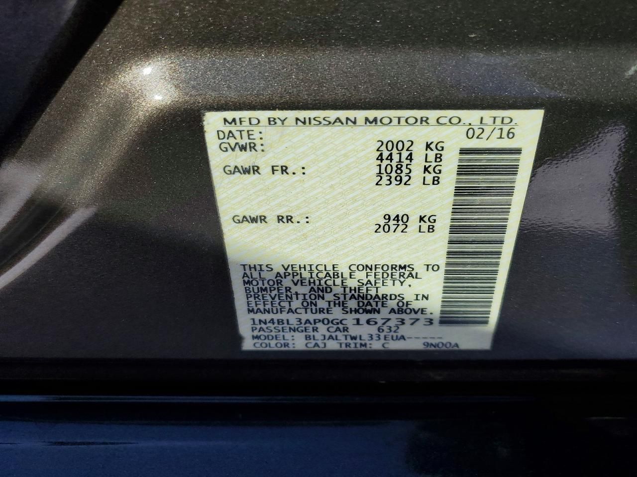 2016 Nissan Altima 3.5sl