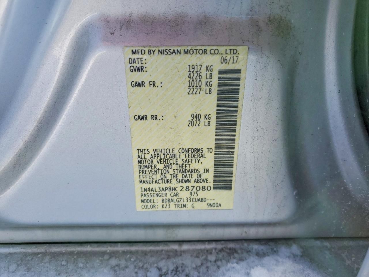 2017 Nissan Altima 2.5