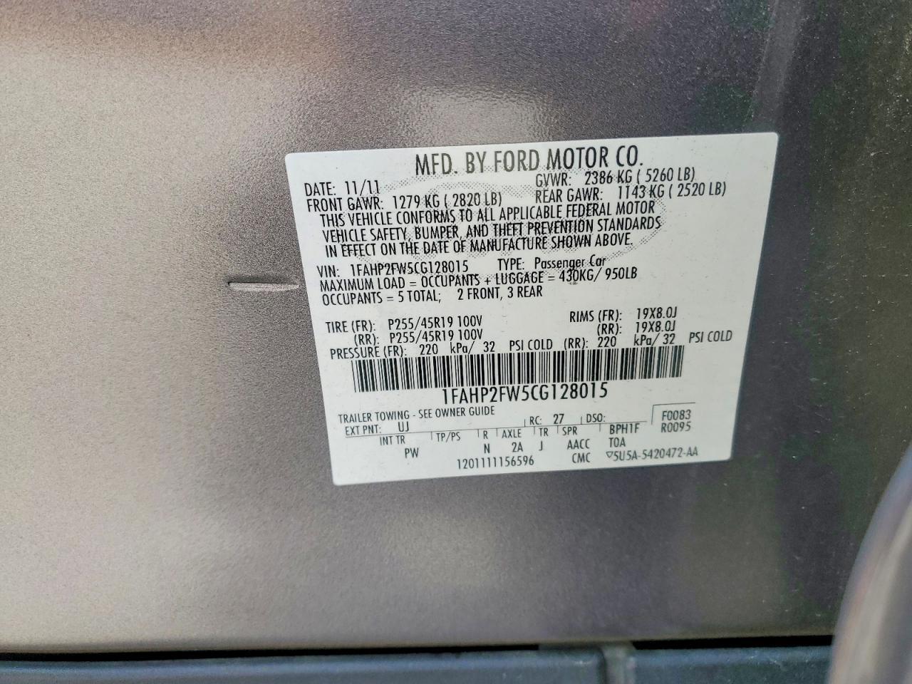 2012 Ford Taurus Limited