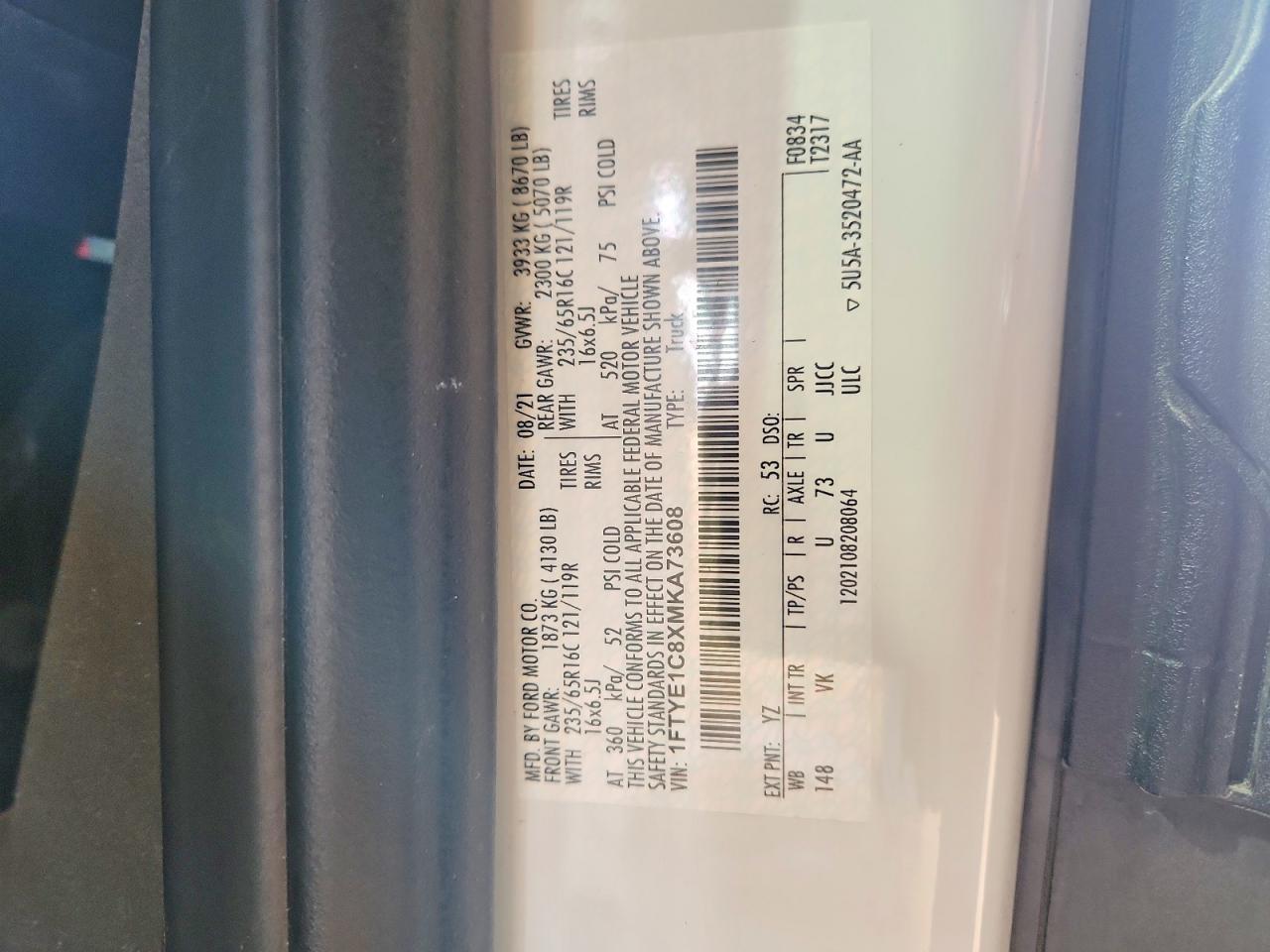 2021 Ford Transit T-150