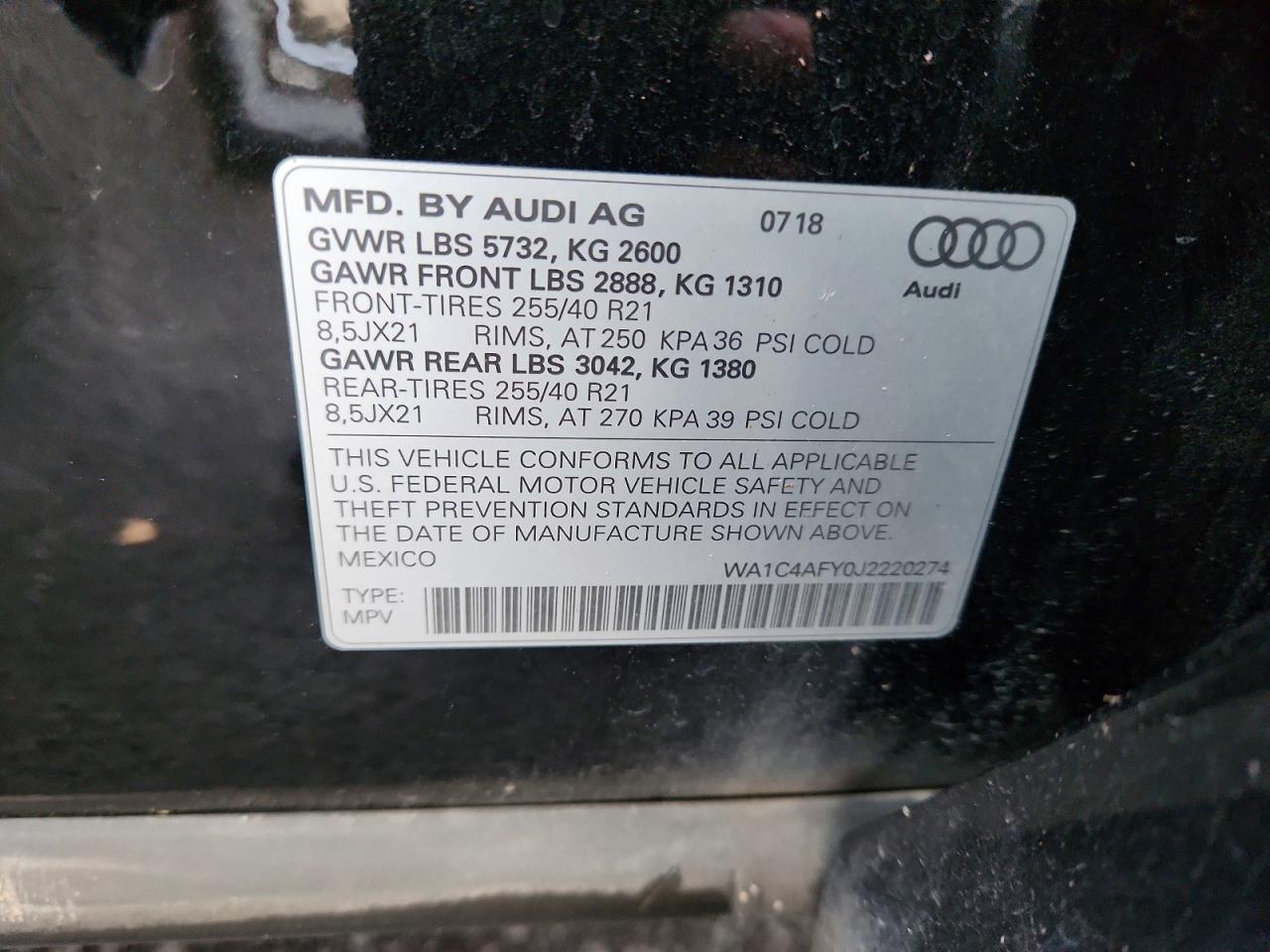 2018 Audi SQ5 Prestige