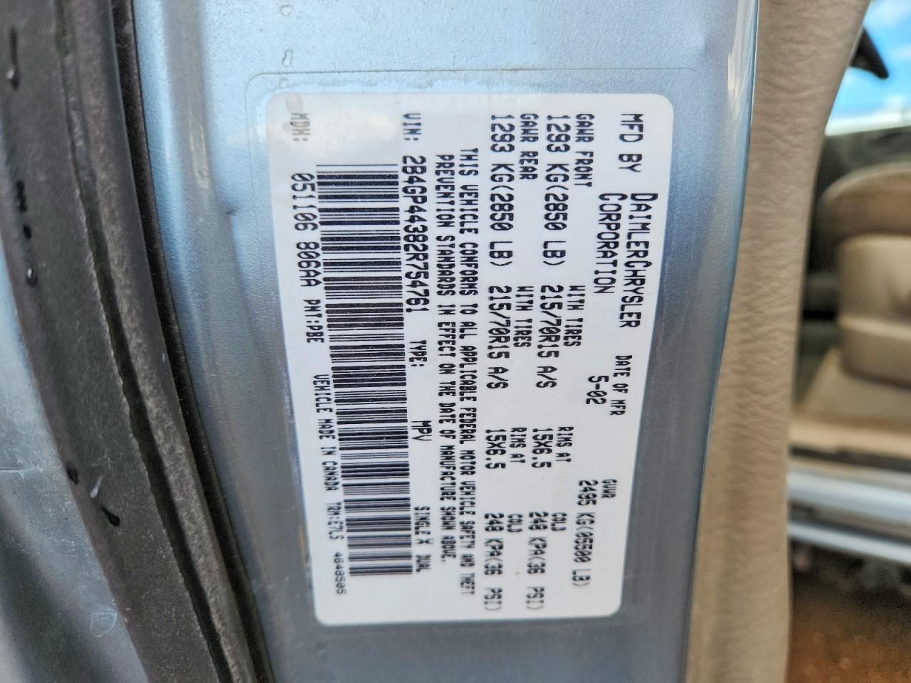 2002 Dodge Grand Caravan Sport