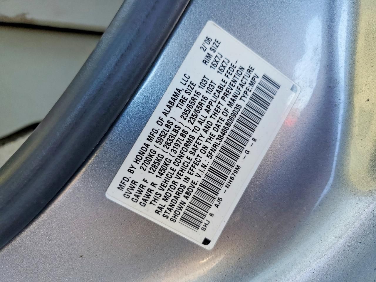 2006 Honda Odyssey ex