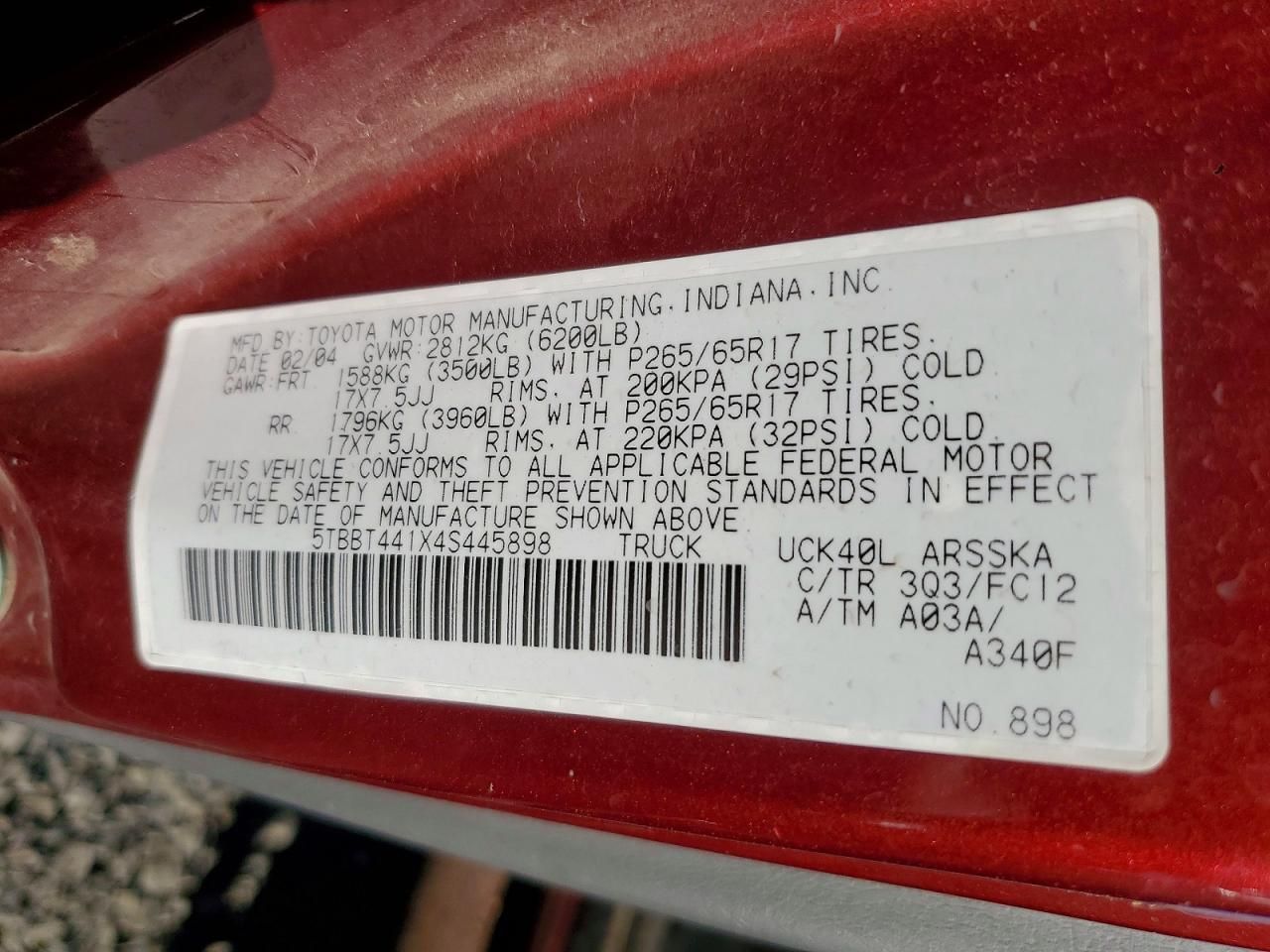 2004 Toyota Tundra Access cab SR5