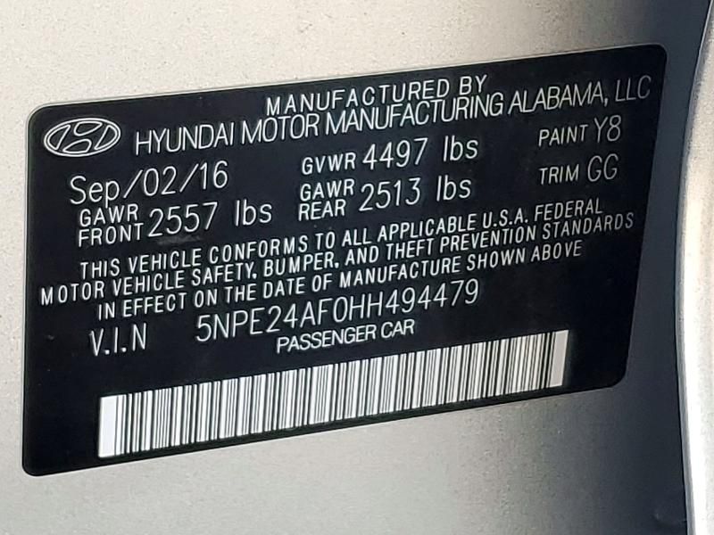 2017 Hyundai Sonata se