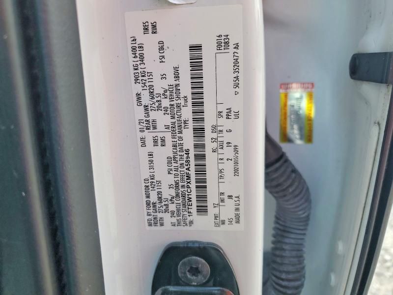 2021 Ford F150 Supercrew