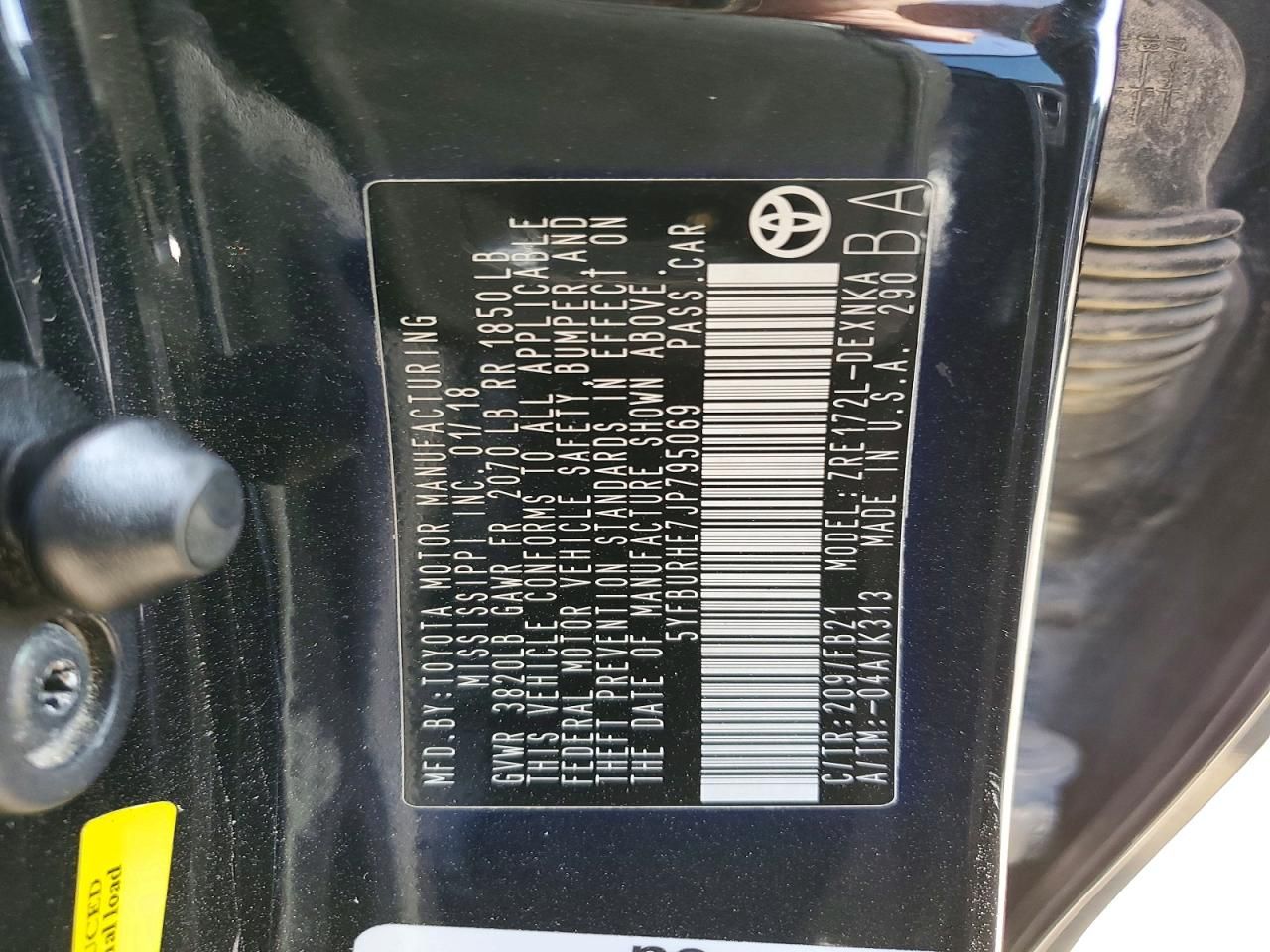 2018 Toyota Corolla le