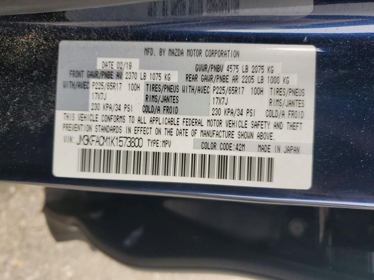 2019 Mazda Cx-5 Touring