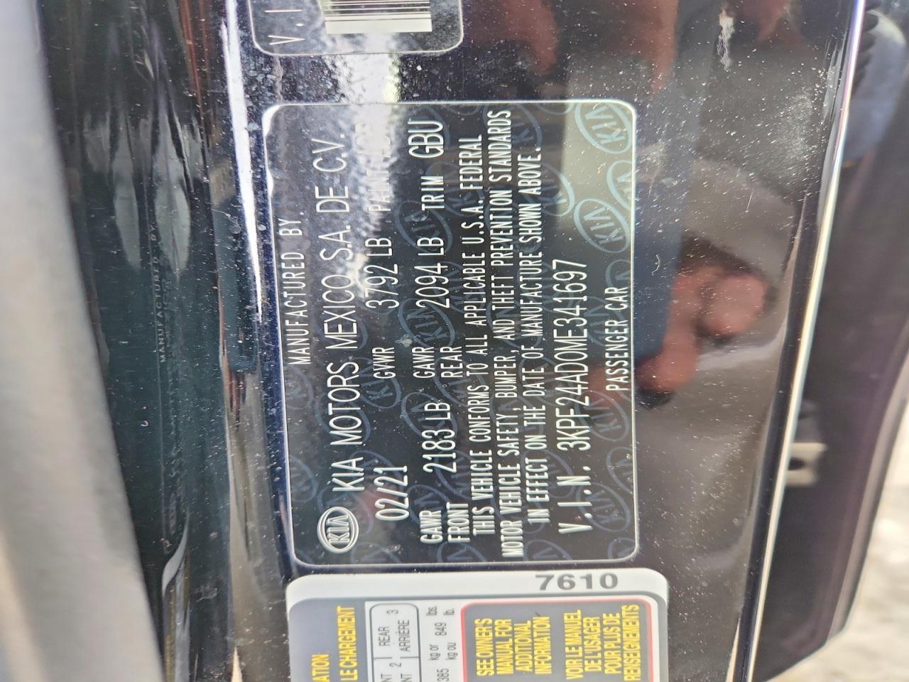 2021 KIA Forte fe