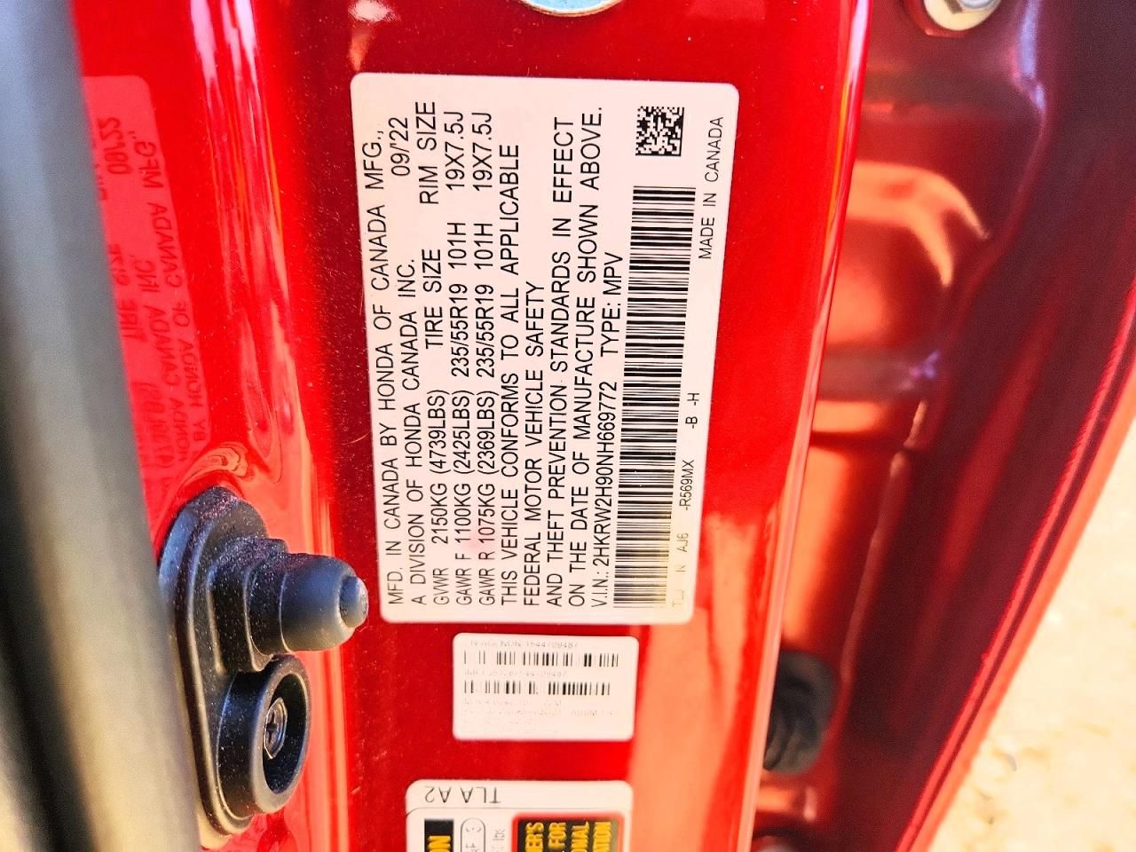 2022 Honda Cr-v Touring