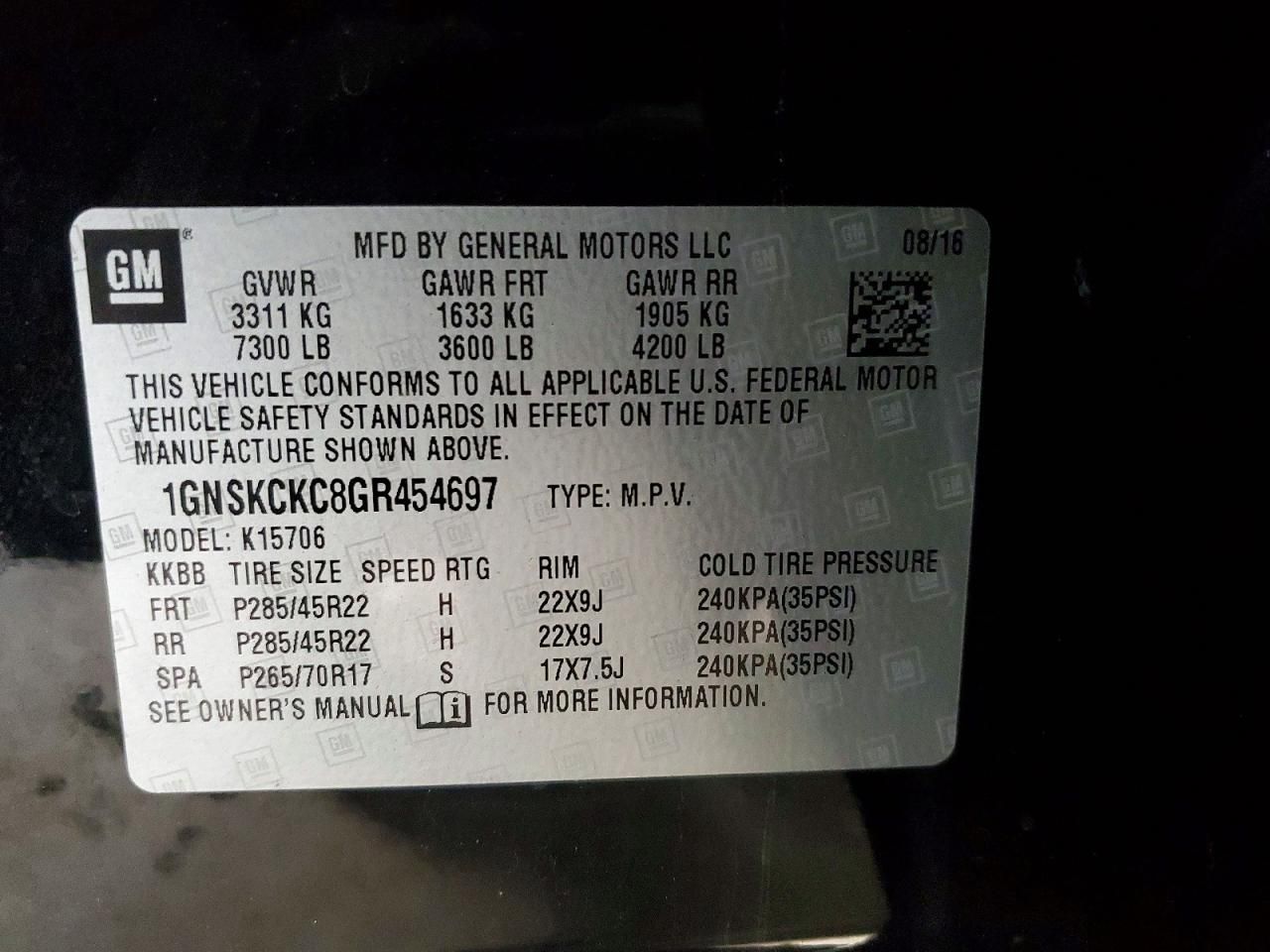 2016 Chevrolet Tahoe K1500 ltz