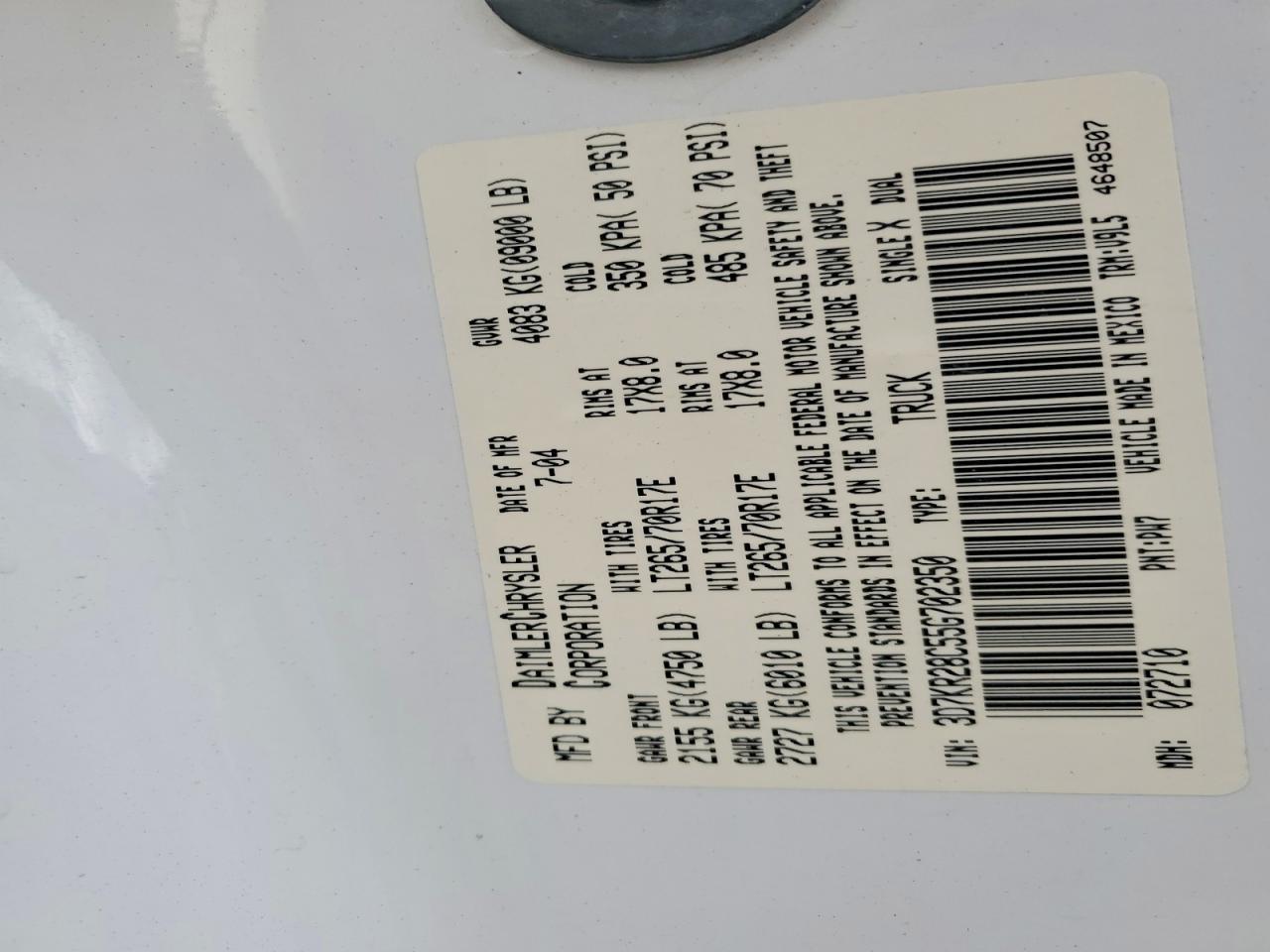 2005 Dodge RAM 2500 ST