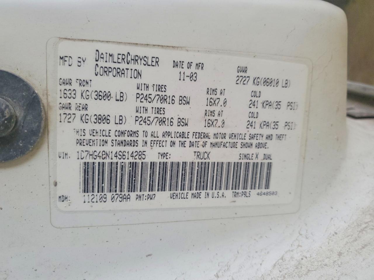 2004 Dodge Dakota Quad slt