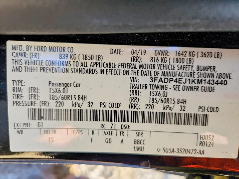 2019 Ford Fiesta se