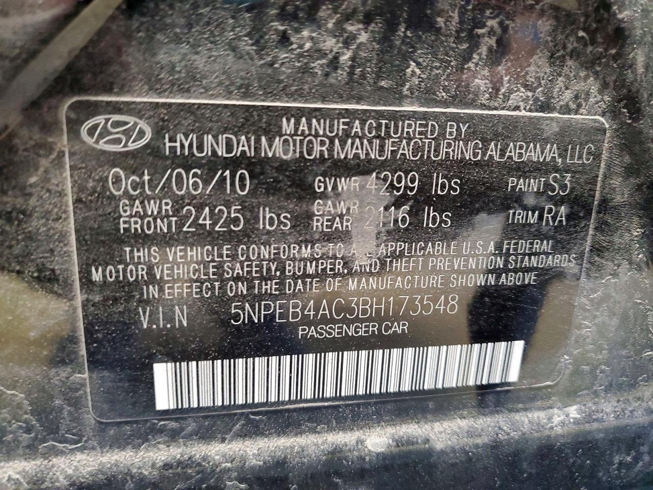 2011 Hyundai Sonata gls