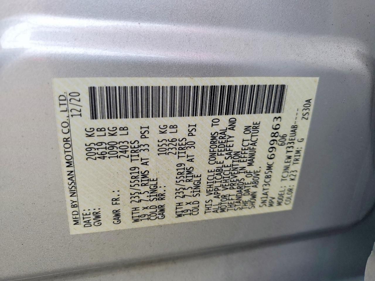 2021 Nissan Rogue sl