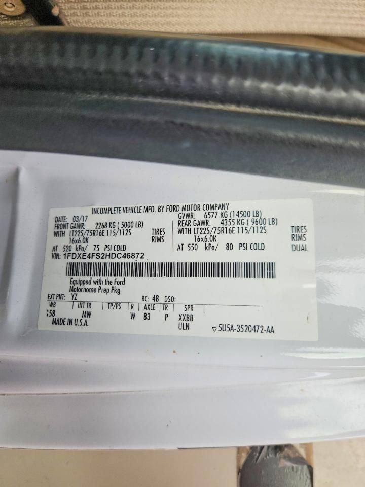 2017 Thor 2017 Ford Econoline E450 Super Duty Cutaway Van