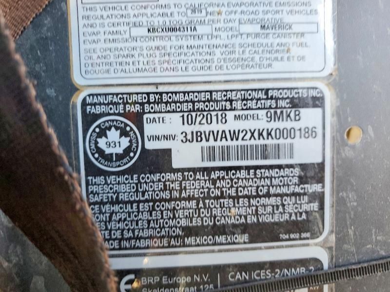 2019 Can-Am Maverick X3 Utility Vehicle