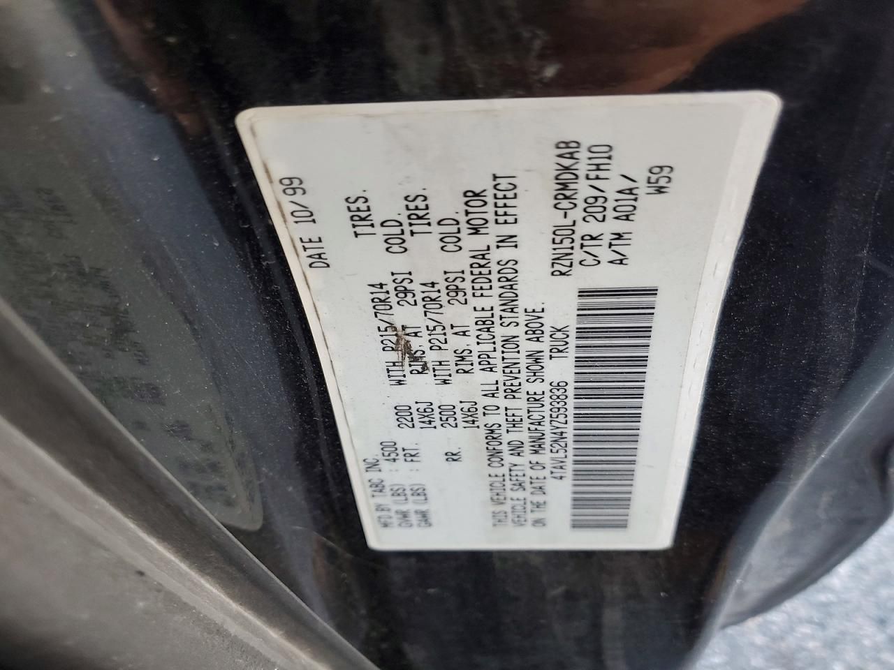 2000 Toyota Tacoma Xtracab