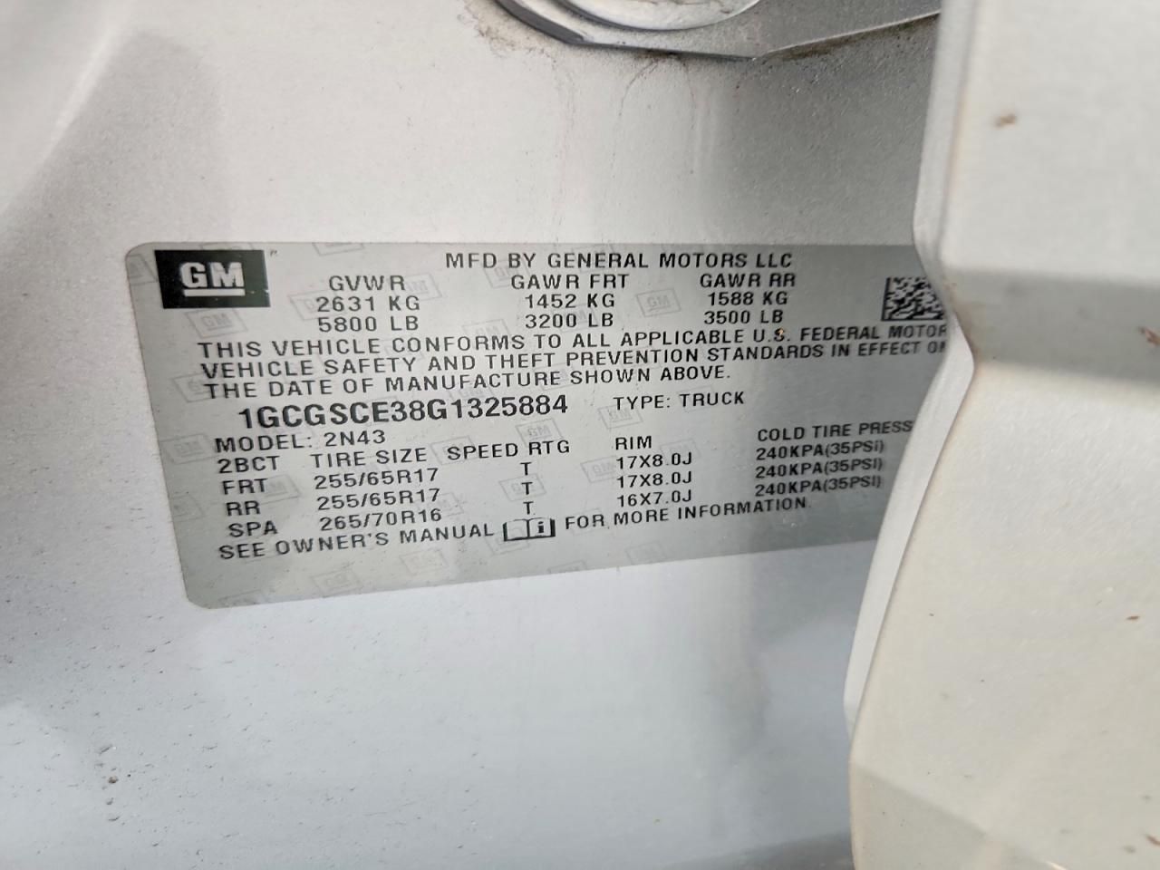 2016 Chevrolet Colorado lt