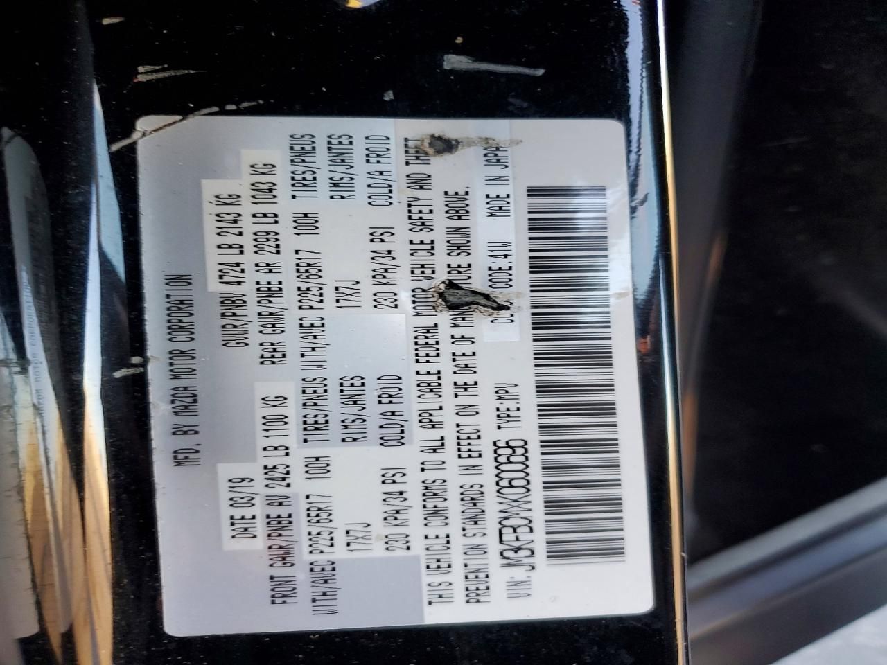 2019 Mazda Cx-5 Touring