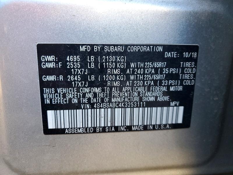 2019 Subaru Outback 2.5i