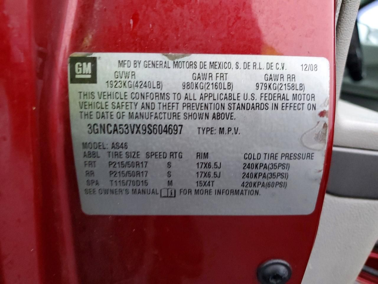 2009 Chevrolet Hhr lt