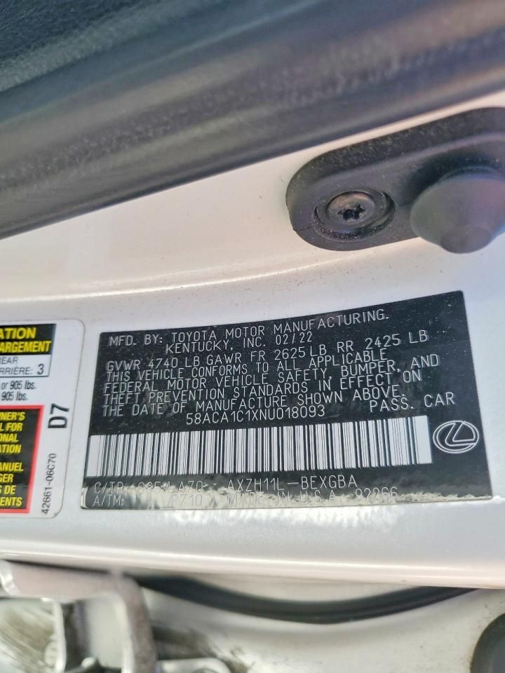 2022 Lexus Es 300h Base