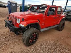 Jeep Wrangler Unlimited salvage cars for sale: 2018 Jeep Wrangler Unlimited Sahara