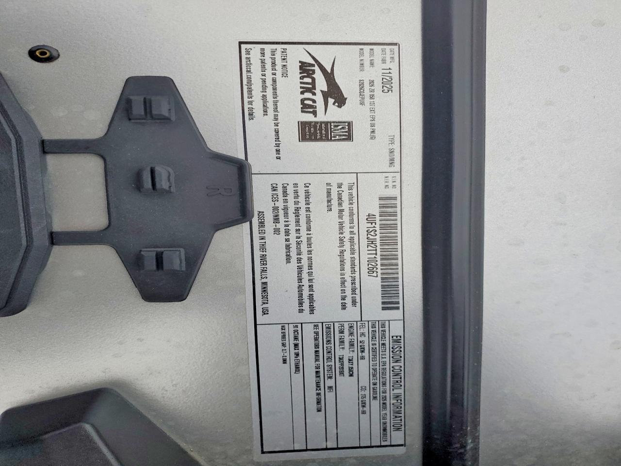 2026 Arctic Cat ZR858 137 EXT EPS