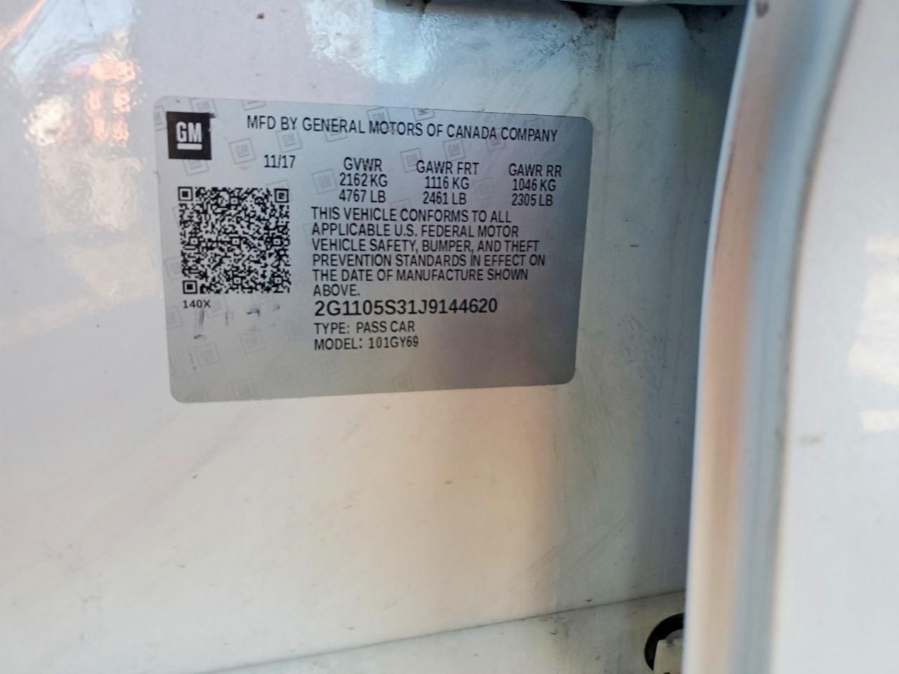 2018 Chevrolet Impala lt