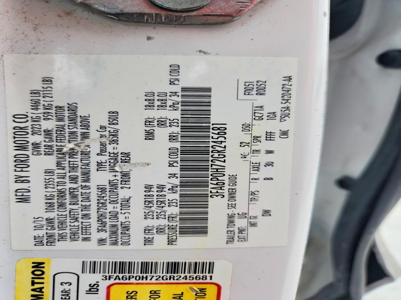 2016 Ford Fusion se