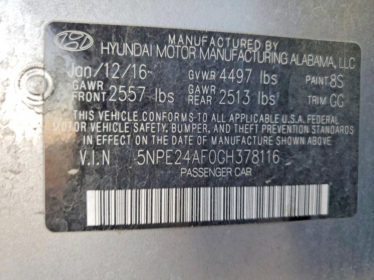 2016 Hyundai Sonata se