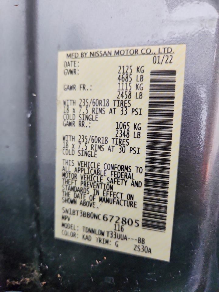 2022 Nissan Rogue sv