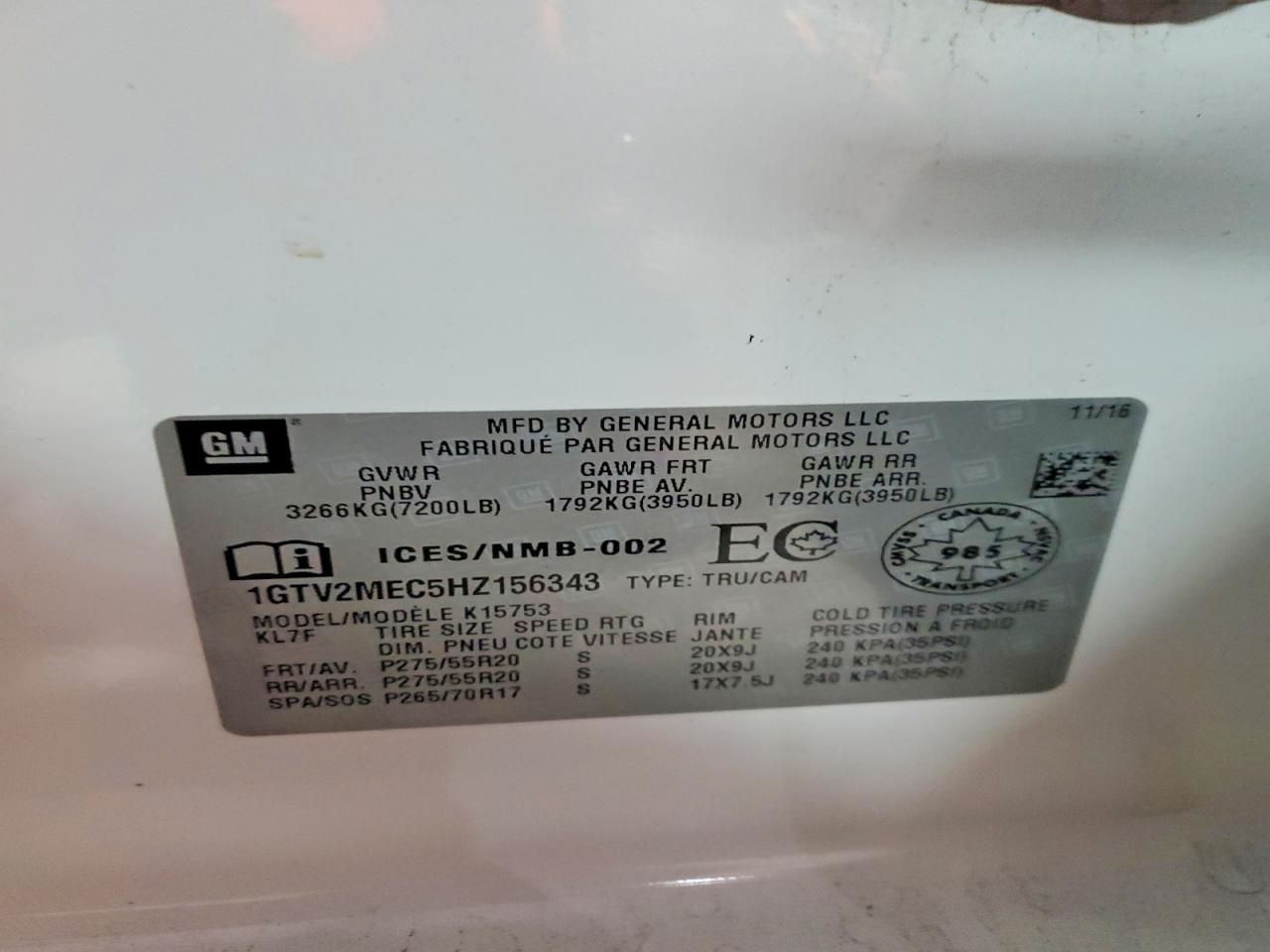 2017 GMC Sierra K1500 sle